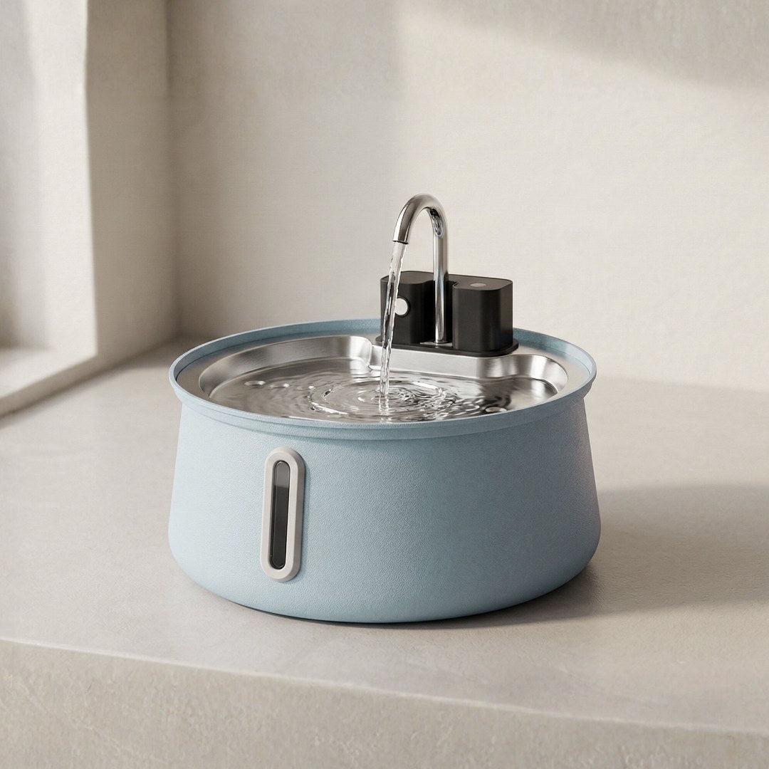 KatSpout 2.0 kattenfontein — mintblauw