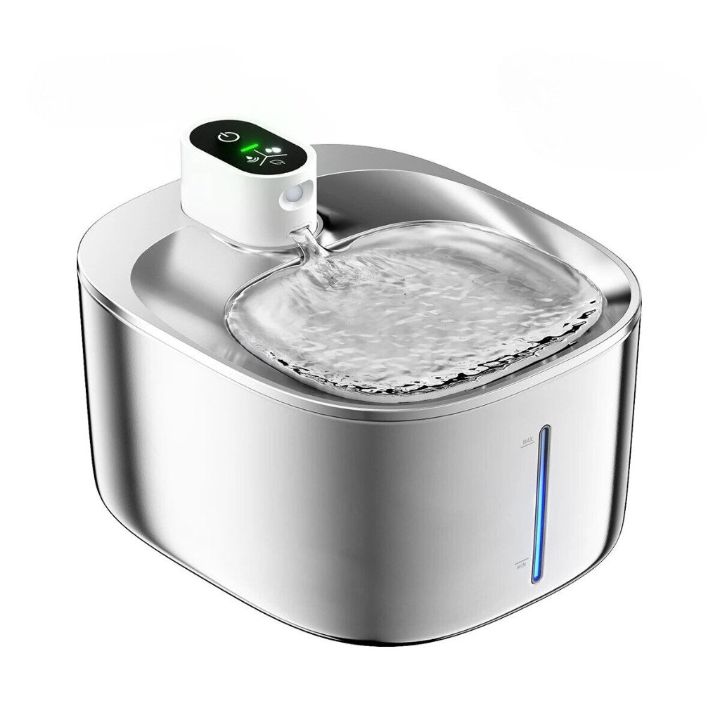 KatSpout Draadloze Kattenfontein Origineel — RVS met kraantjes-stroming